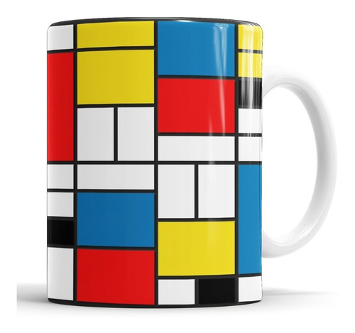 Taza Neoplasticismo - Mondrian - Cerámica Importada