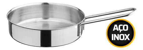 Frigideira Mini Viena 4 Ovos/hamburgueres 11 Cm Inox Cor Prata