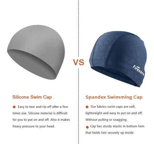 Gorro De Natación De Tela Firesara, De Alta Elasticidad