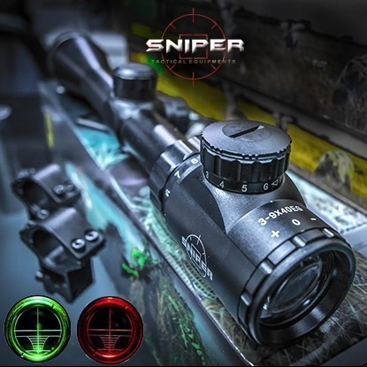 Luneta Sniper 3-9x40eg, Reticulo Iluminado, Click Paintball