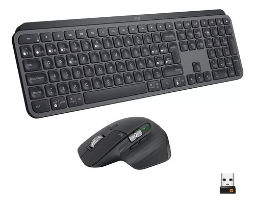 Kit Teclado Y Mouse Logitech Mx Keys S + Master 3s Grafito