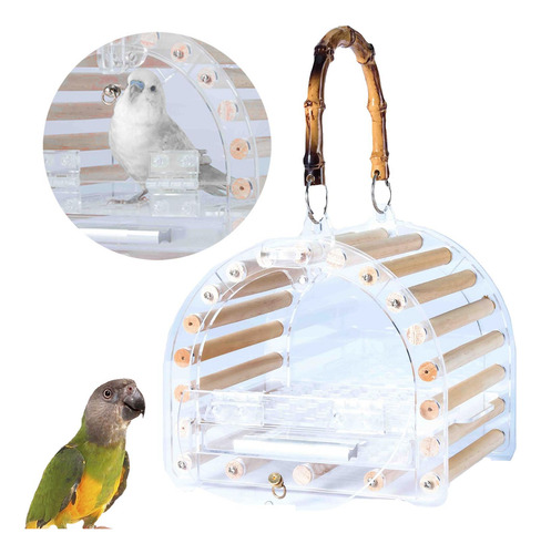 Portapájaros Con Asa Cacatúa Para Chinchillas Animales