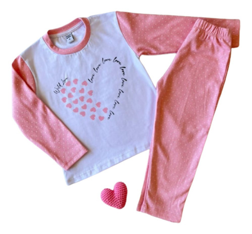 Pijama Nena Niña Love 2 Piezas Invierno Regalosdemama