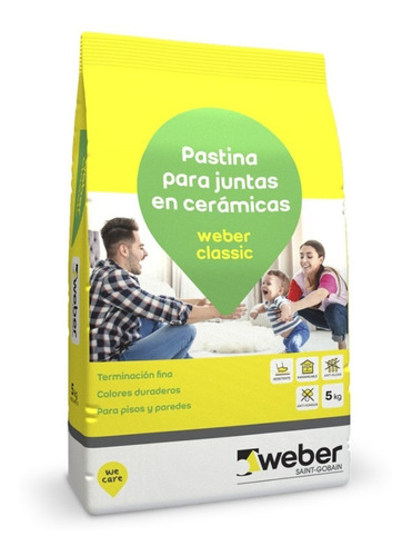 Pastina Weber Classic 5 Kg Antihongo Impermeable Mercadoenví