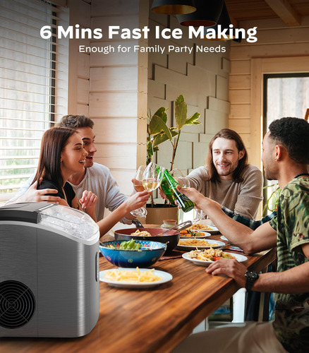 Nugget Ice Maker Totnz Countertop Self-cleaning 15kg/24h