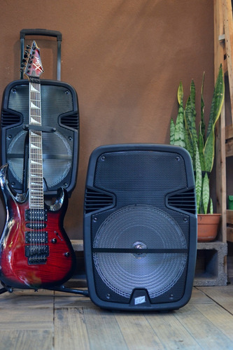 Parlante 12 Portatil Bateria Radio Bluetooth Potencia 2000w Inalambrico Recargable Y 220v + Microfono Y Control Remoto