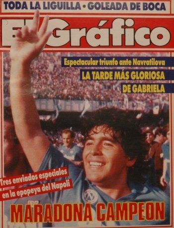El Grafico 3527 Maradona Napoli Campeon De Liga 1986/87