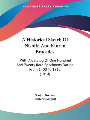 Libro A Historical Sketch Of Nishiki And Kinran Brocades ...