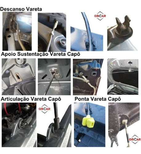 01 Presilha Ponta Haste Vareta Capô Tempra 1998 1999