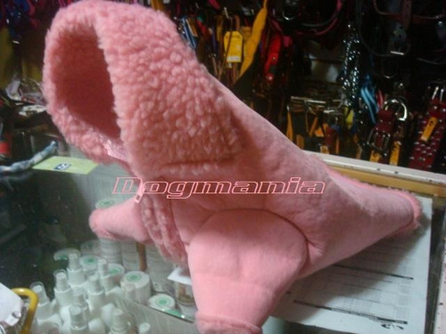 Chamarra Invierno Con Borrega Talla 1 Rosa Ropa Para Perros