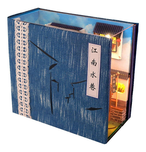 Kit De Casa De Bonecas Em Miniatura Book Nook Shelf Jiangnan