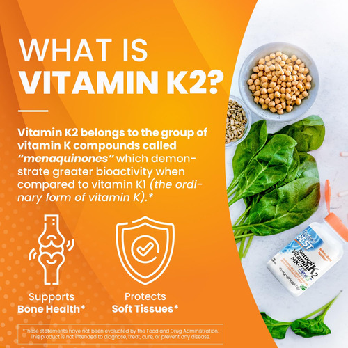 Suplemento Doctor's Best Natural Vitamina K2 Mk-7 60 Comprim