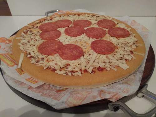 Acan Plato Pizza 30.5 X 2 cm con Dibujo Vegetal y Frase Pizza 