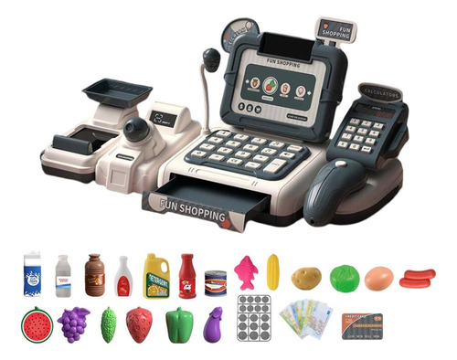 Set De Juego Cash Register Con Luces Y Sonidos Para Niñas