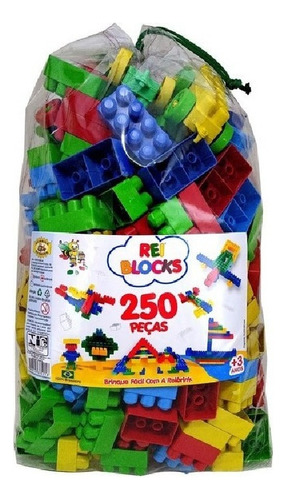 Blocos Educativos 250 Peças Blocos De Montar