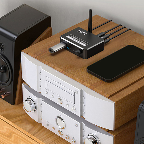 Receptor Transmisor Bluetooth 5.1 Entrada Aux / Óptica /