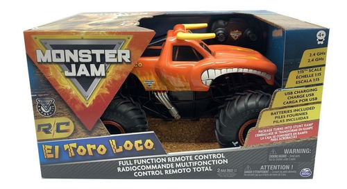 Monster Jam Camioneta Toro Loco Radio Control 1:15 Gat 66801