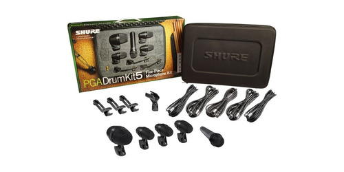 Shure Original Pgadrumkit5 Kit 5 Microfonos Bateria Estuche