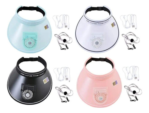 Sombrero Gorra Visera Con Ventilador Portatil Recargable