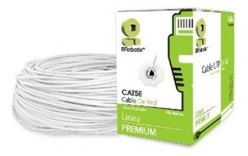 Bobina De Cable Cat5e Utp Brobotix 400052b 100 Metros