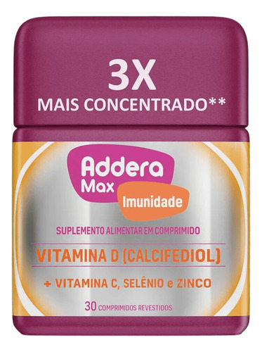 Vitamina D Addera +imunidade Max 30 Comprimidos
