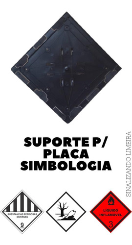 Suporte Placa Carga Perigosa Simbologia 30x30 Plástico