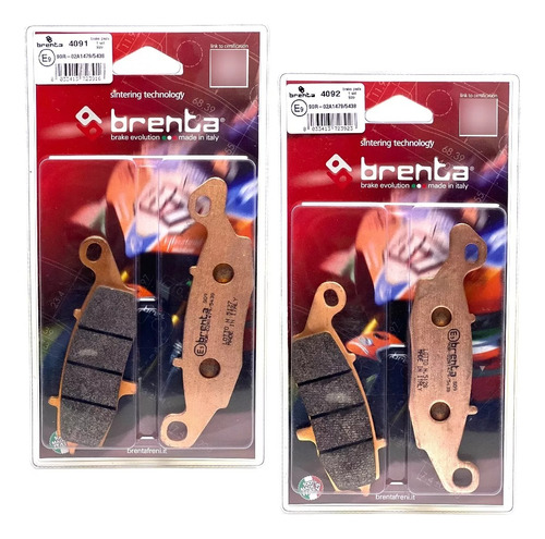 Kit Pastilha De Freio Dianteira+traseira Brenta 4091 + 4072