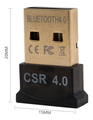 Imagen 4 de 6 de Adaptador Bluetooth 4.0 Receptor Usb Notebook Pc Celular 3mb