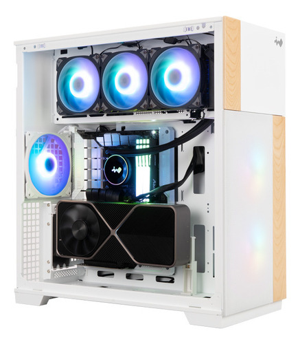 Gabinete Gamer Inwin F5 Full Tower C/templado E-atx Usbc Wh Color Blanco