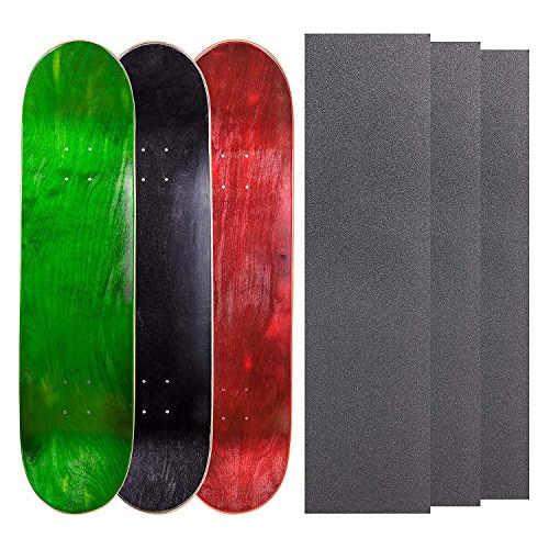 Cal 7 Blank Maple Skateboard Decks Con Grip Tape (green, Neg