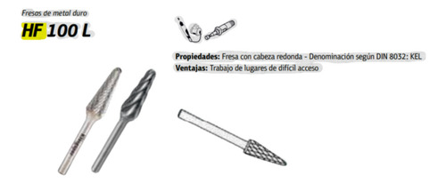 Fresa Conica Cabeza Redonda Klingspor 9,6x30 Mm