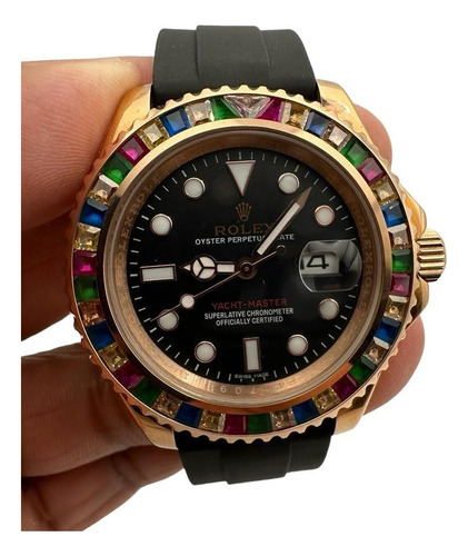 Reloj Premium Rolex Yacht Master Oro Rosa Maluma Diamantes (Reacondicionado)