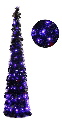 Orgrimmar Arbol De Navidad Artificial Negro De 5 Pies Con 10