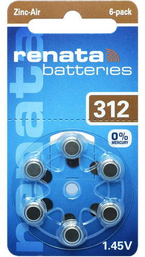 Bateria Pila Renata 312 Original Sellada X6 Ud Audifonos