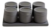 Comprar Set X6 Especieros Condimenteros Imantados C\u002Fbase Gris Mate