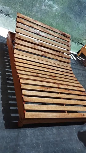 comprar Reposera Camastro Doble 120cm X 180cm Cedro Curva