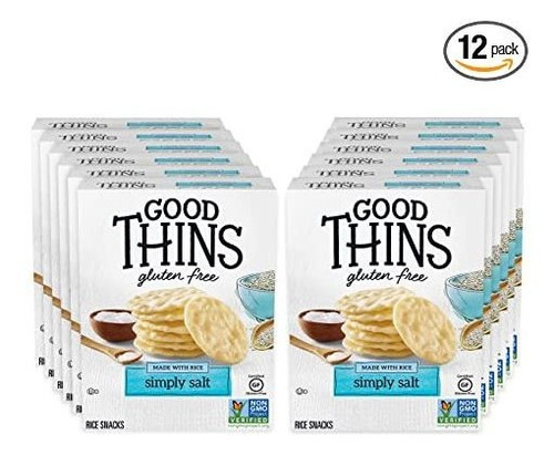 Simplemente Buenas Thins Sal Arroz Snacks Sin Gluten Galleta