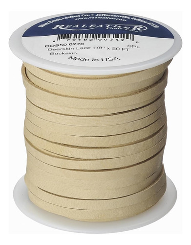 Cuero Auténtico, Encaje De Piel De Ciervo, Bobina 1/8 X 50 Ø