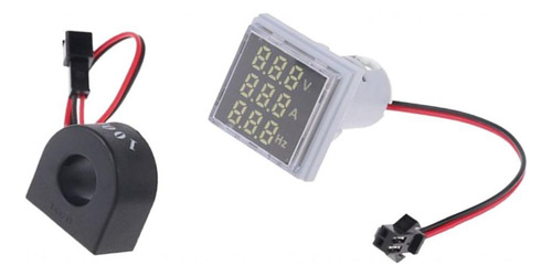 3x Square Led Voltímetro Digital Amperímetro Hertz Medidor