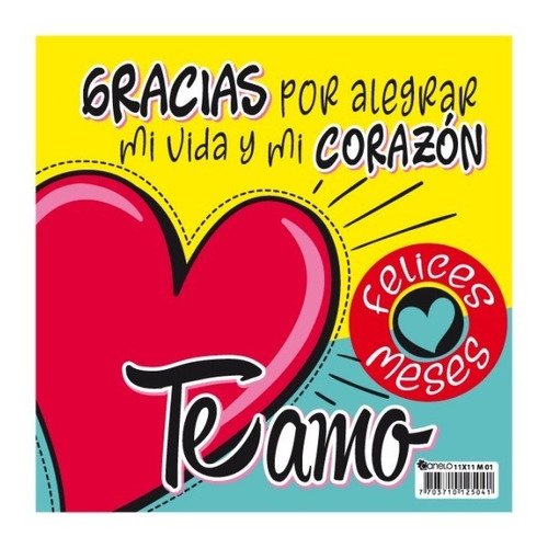 Tarjetas Con Mensajes De Amor Al Mayor Mes Meses Novios X12