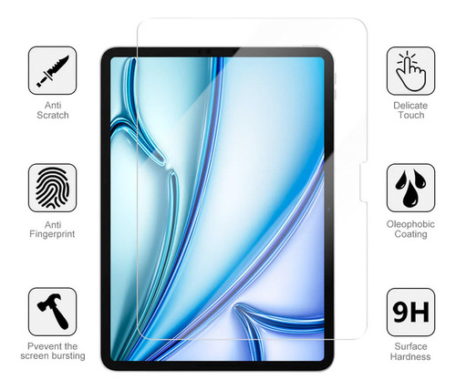 2 Micas Cristal Templado Para iPad Air 11 M2