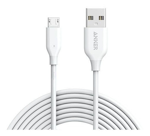 Cable microUSB Anker Metro 1.8 (Samsung, LG, Motorola...) Color: blanco