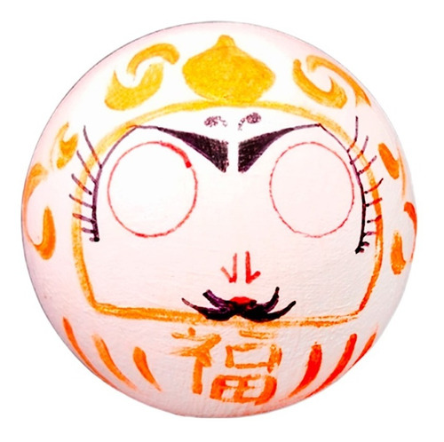 Daruma Japonés Blanco 4,5cm Muñeco De Los Propósitos