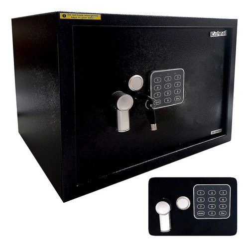 Caja Fuerte Seguridad Electronica Repisa Interna Kishnell Color Negro