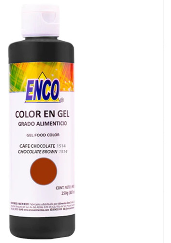 Colorante En Gel Tono Café Chocolate 250g Enco Repostería