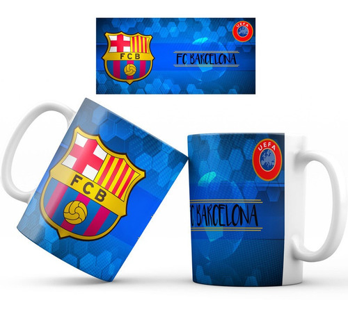 Mug Pocillo Fc Barcelona Equipo Futbol Regalo