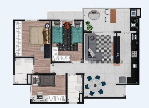 Imagem 11 de 15 de Apartamento Com 2 Dormitórios À Venda, 73 M² Por R$ 517.900,00 - Morumbi - Paulínia/sp - Ap0644