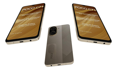 Xiaomi Poco C71 3gb Ram Y 64gb Rom Gold Lider Full Cuot 12 Dorado Claro