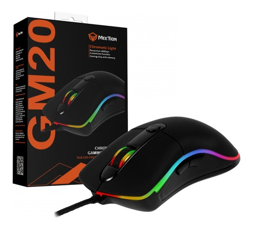 Mouse Gamer Gaming Meetion Gm20 Rgb Usb Pc Notebook Ps4 Febo