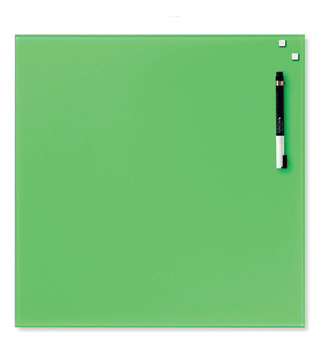 Pizarron De Cristal Imantado 45x45 Cms Verde Pastel